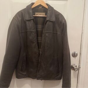 Vintage Columbia Men's Dark Brown Jacket Sz Large